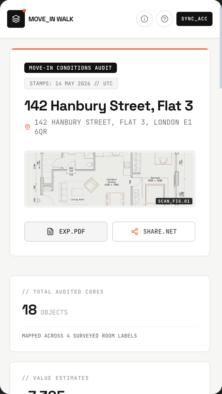 Move-In Walk-Through mobile preview