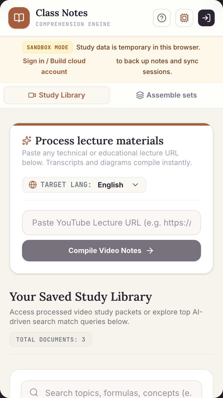 Class Notes from Video mobile preview